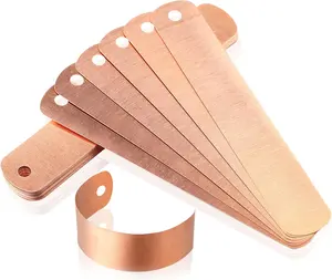 Hotop 30 Pieces 4.5 Inch Copper Plant Tags Metal Tree Tags Long Garden Plant Labels Waterproof Reusable with 30 Pieces Copper Ties for Outdoor Garden