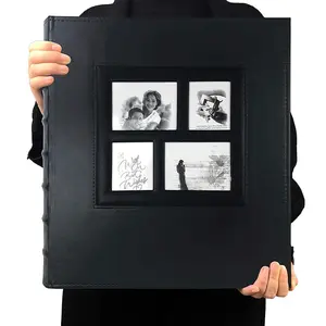 Photo Album, Scrapbook Photo Album, 1 Count Large Capacity PU Leather Cover Photo Album, 500 Photos Photo Storage Book, Gift for Family & Friends