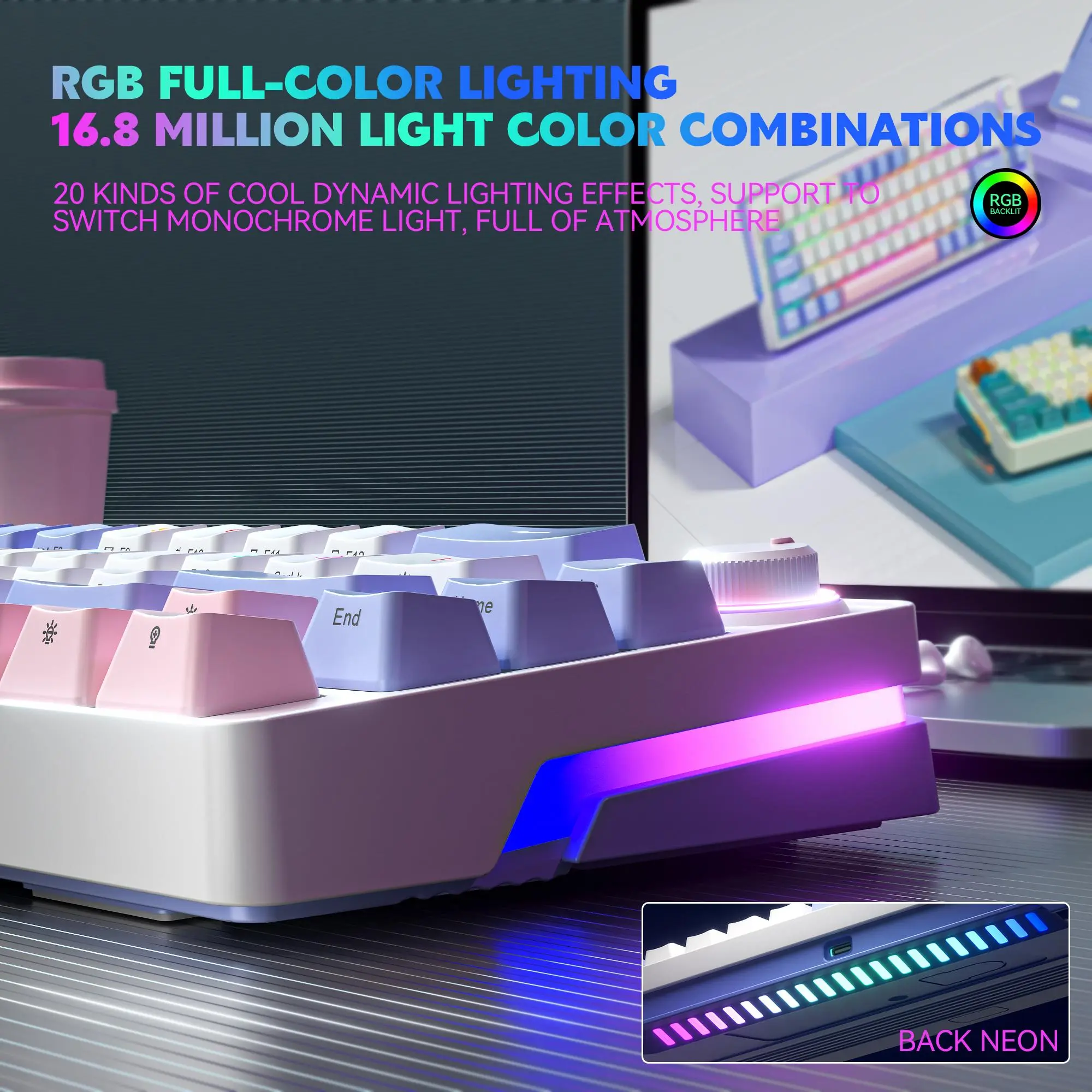 ZIFRIEND ZA68 65% Mechanical Keyboard with Rotary Knob Hot