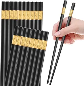 Non-Slip Fiberglass Chopsticks 10 Pairs Reusable Dishwasher Safe for Home Kitchen, Hotel, Restaurant Dining Tools, yulissa chopsticks outfit