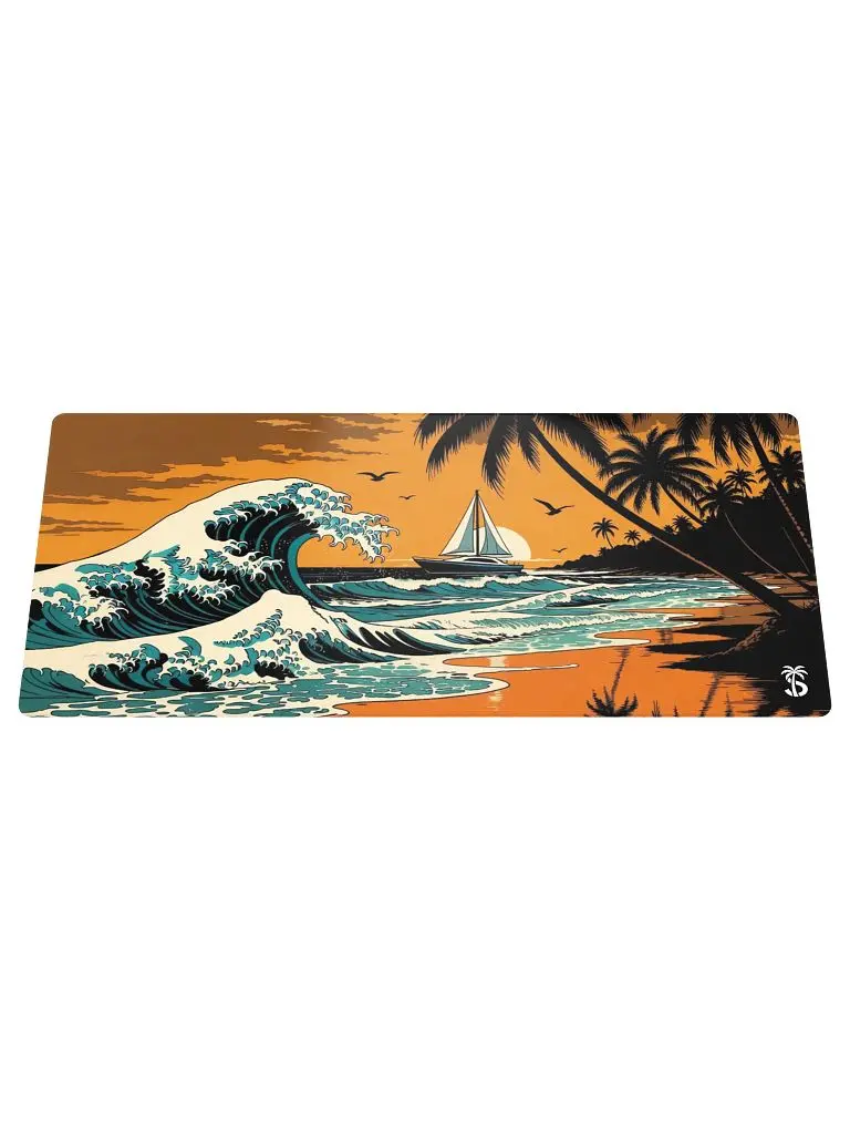 Azure Breaker Gaming Deskpad - Computer Office Accessory, Large Mouse Pad for Gamers
