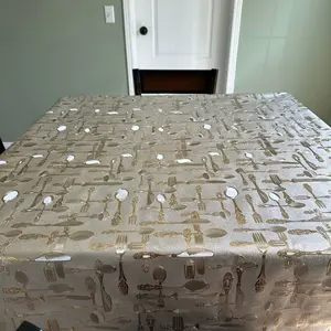 Heavy Duty Vinyl Tablecloth with Polyester Backing Waterproof Oil-Proof Plastic Table Cloth Stain-Resistant Wipeable Rectangle or Square Table Cover for Indoor and Outdoor