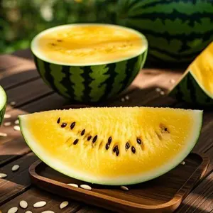 50 Pcs Yellow Flesh Watermelon Seeds – Sweet, Juicy & Unique, Easy to Grow, Perfect for Backyard & Garden