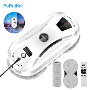 PuRuiKai Automatic Window Cleaning Robot, AI Path Planning, Suction Remote Control, and Edge Detection for Streak-Free Glass Intelligent Fully Automatic Window Cleaner Automatic Window Cleaning Robot window cleaner Appliance