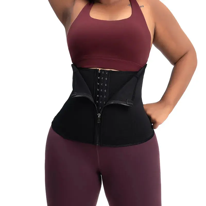 The MidSection Shaper Waist Trainer With Zipper Comfort Compression