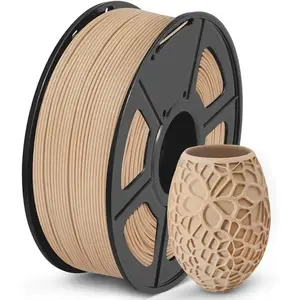 Pla Wood Color 3D Printer Filament 1.75mm, Matte Surface Low Deformation, 250g Spool, Precision +/- 0.02mm, Fits Most Fdm Printers