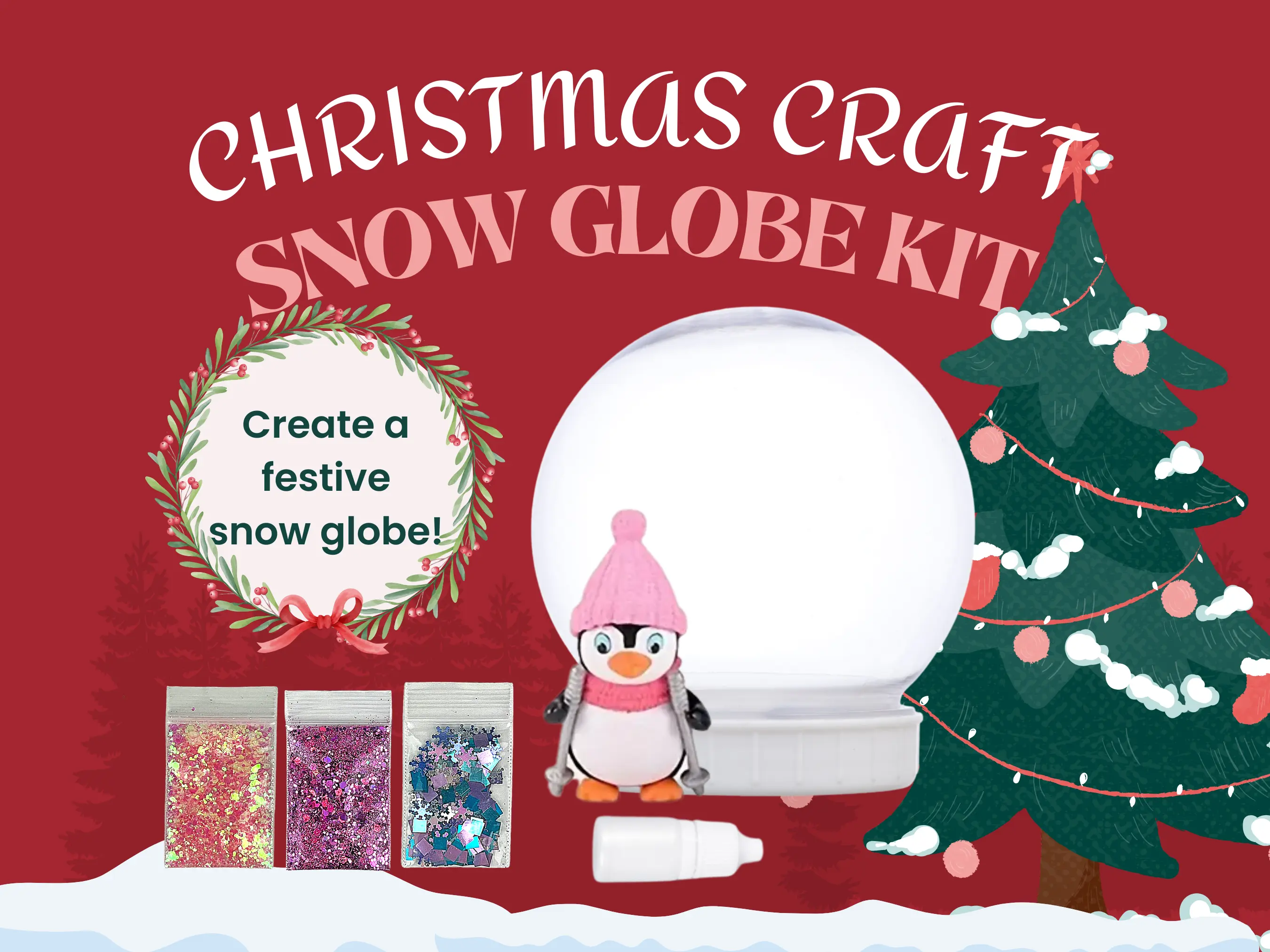 Charming Penguin Snow Globe | Fun Christmas Craft for Kids | Holiday Activity Idea