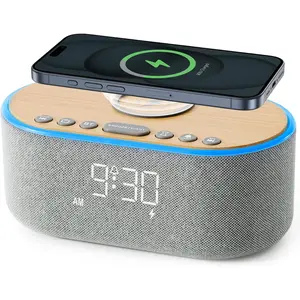 Clock  FM Radio: 10W Stereo Sound Speaker -    for   - Dimmable Clock Radio for Bedroom