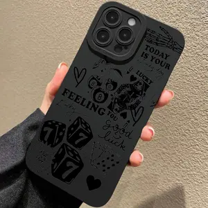 Dice Pattern Phone Case, Decorative Phone Protector Cover, Phone Accessories Compatible with iPhone 11 12 13 14 15 16 Series