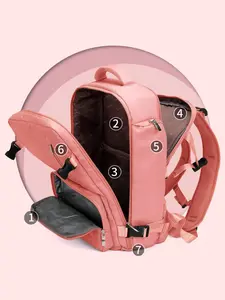 Solid Color Large Capacity Backpack, Lightweight Short Business Trip Portable Bag, Travel Backpack for Women & Men