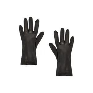 MANOKHI Short Leather Gloves in Black