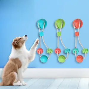 Interactive Suction Cup Dog Chew Toy - Durable Rubber Teething Stick for Aggressive Chewers, Hands-Free Tug-of-War & Solo Play, Wall-Mounted Puppy Training Tool to Save Furniture gift surprise Adjustable Breathable Muzzle