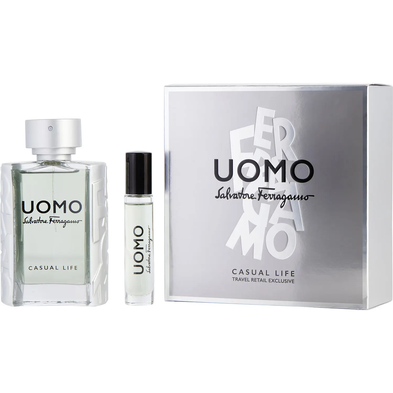 Salvatore Ferragamo Uomo Casual Life Set-Edt Spray 3.4 Oz & Edt Spray 0.34 Oz Mini For Men Salvatore Ferragamo Uomo Casual Life Set-Edt Spray 3.4 Oz & Edt Spray 0.34 Oz Mini For Men