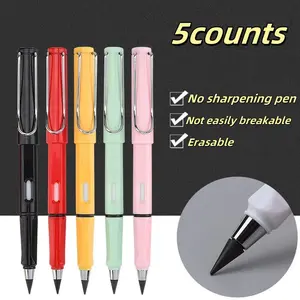 5-Pack Hb Erasable Pencils, Reusable Permanent Pencils, Ideal for Writing, Drawing, Sketching, Office Supplies, New Condition