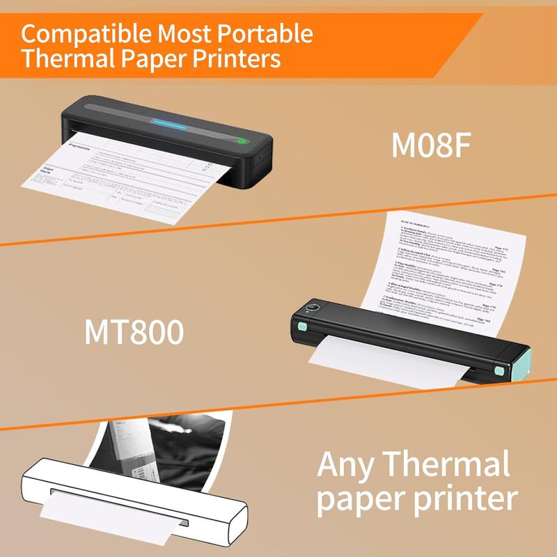 Thermal Printer Paper 8.5 x 11,Thermal Papers,Continuous Thermal Printer Paper, MultipurposeThermal Paper for PortableThermal Printers,JADENS/Itari Printers,100 Sheet.
