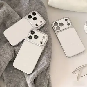 High-end style large-screen sheepskin iPhone 17 Pro phone case - complete package with full skin application of Corning material for Apple 16/15/14/13/12/11 models.