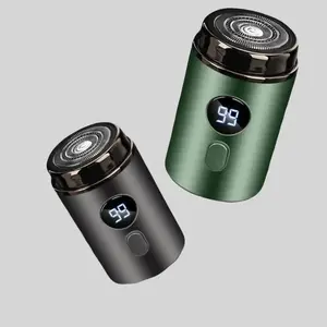 Portable Electric Shaver for Men, USB Rechargeable Mini Razor with LCD Display, Washable Blades, Ideal for Travel & Home Use