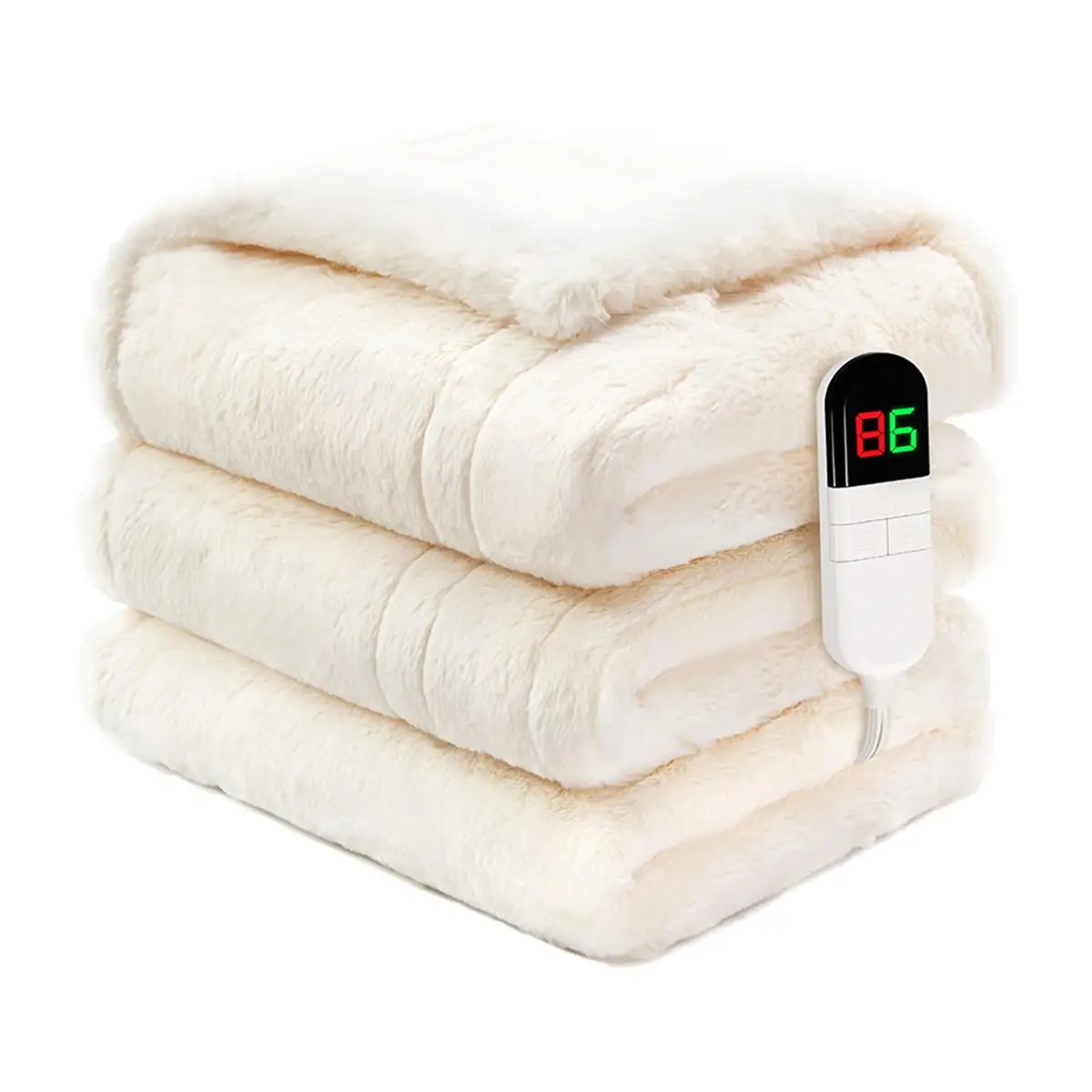 【Deals For You!】1 count,Premium Heated Throw Blanket Ultra Cosy Soft Electric Blanket with 8 Heating Levels,Plush Fast Heating Faux Fur Blanket for B