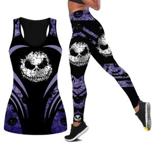 Purple Nightmare Tank Top Legging Set All Over Print Shirt, Gift For Her