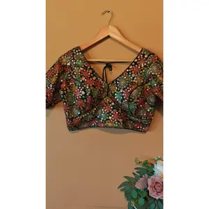 Party Wear Sequence Work Blouse