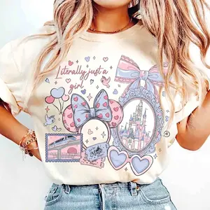 Graphic Tee, Coquette Bow Literally Just A Girl Shirt, Magical Castle Girl Trip Tee, Ears Park Trip Tee, WDW Monorail Epcot Tour, Youth & Adult Tee GAU25