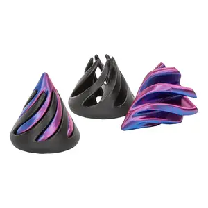 1 1/2" x 1 3/4" 3D-Printed Mini Pyramid Spiral Plastic Fidget Toys - 12 Pc.