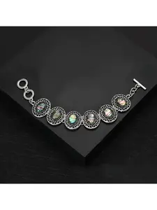 Luxurious court-style cross-border individual exaggerated alloy retro abalone shell bracelet fashionable jewelry