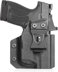 WARRIORLAND Appendix IWB Kydex Holster for S&W M&P Shield & Shield Plus (9mm/.40) with TLR-6 Light, Adjustable Cant, Right-Hand Draw