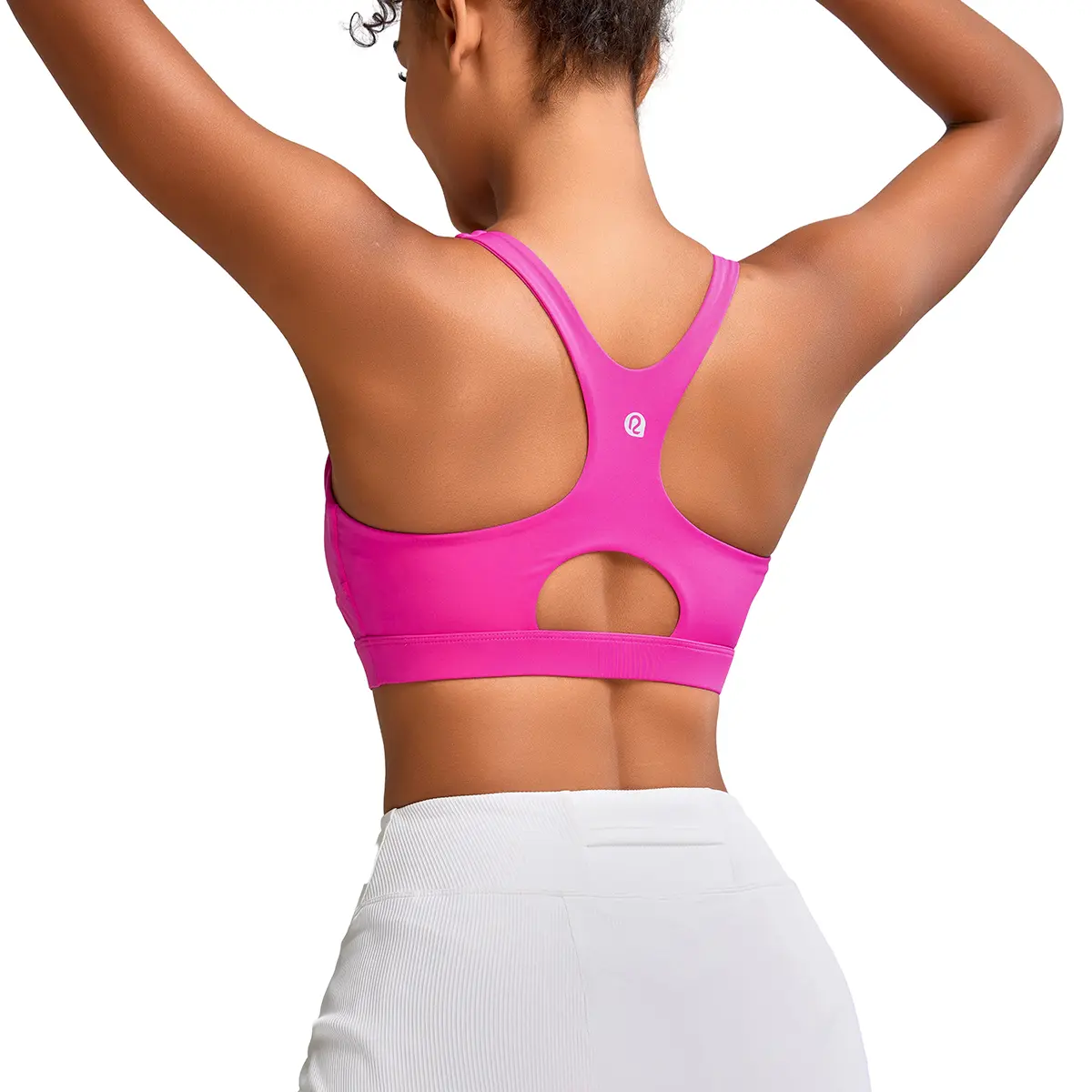 RUNNING GIRL High Impact Sports Bra for Women - Racerback Moulded Cup Workout Bra with Four-Way Stretch Fabric & Cutout Back Design for Running & Yoga Athletic Fitted summerwins #DealsForYouDays