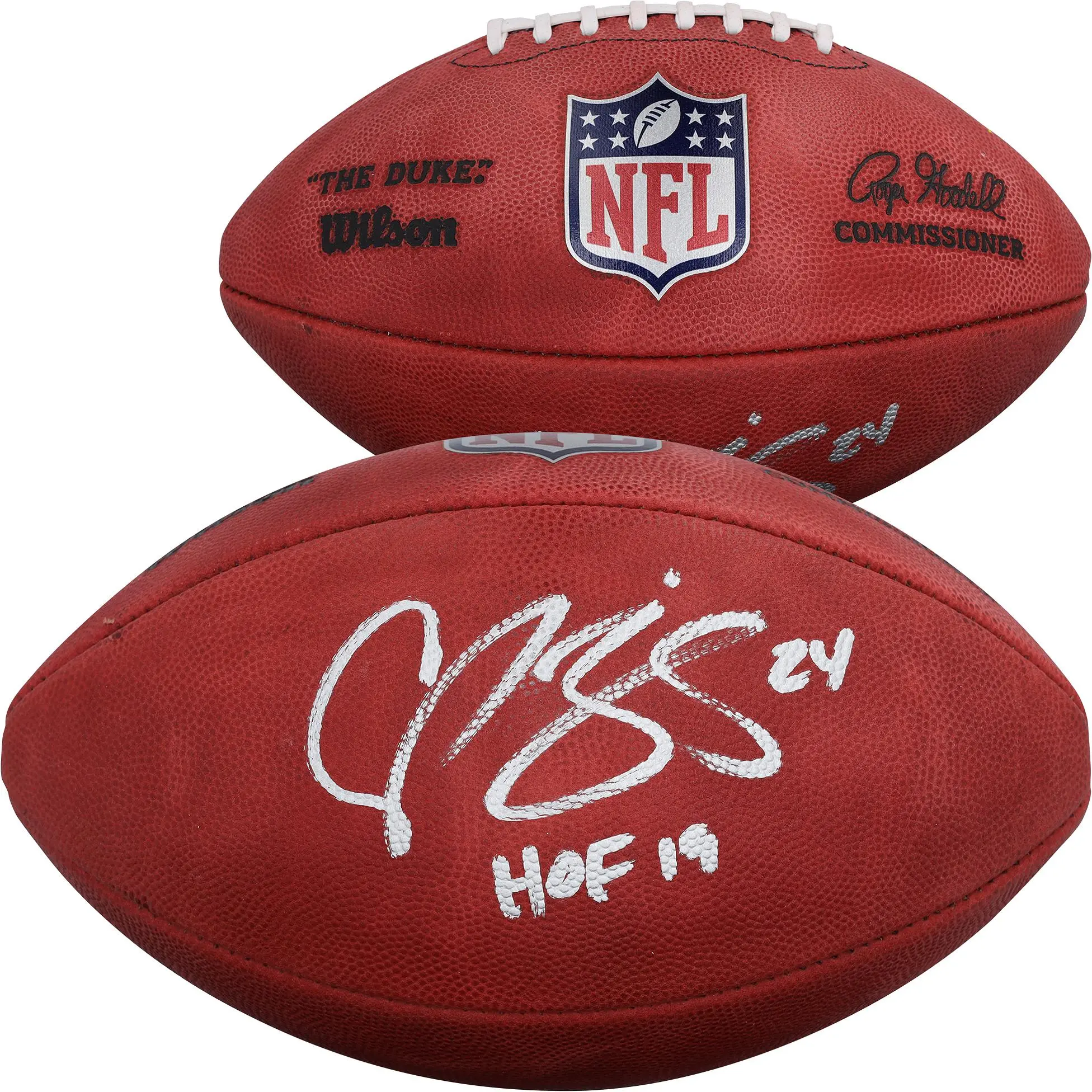 Champ Bailey Denver Broncos Autographed Duke Full Color Football with "HOF 19" Inscription - Fanatics Authentic Certified