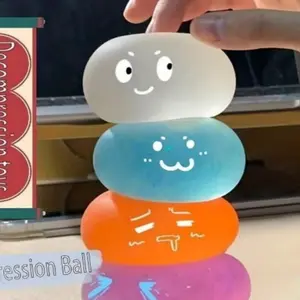 Malt Syrup Stress Ball Toy, Slow Bounce Squeeze Pop Toy, Office Relaxation Stress Relief, Christmas Random Color Packaging