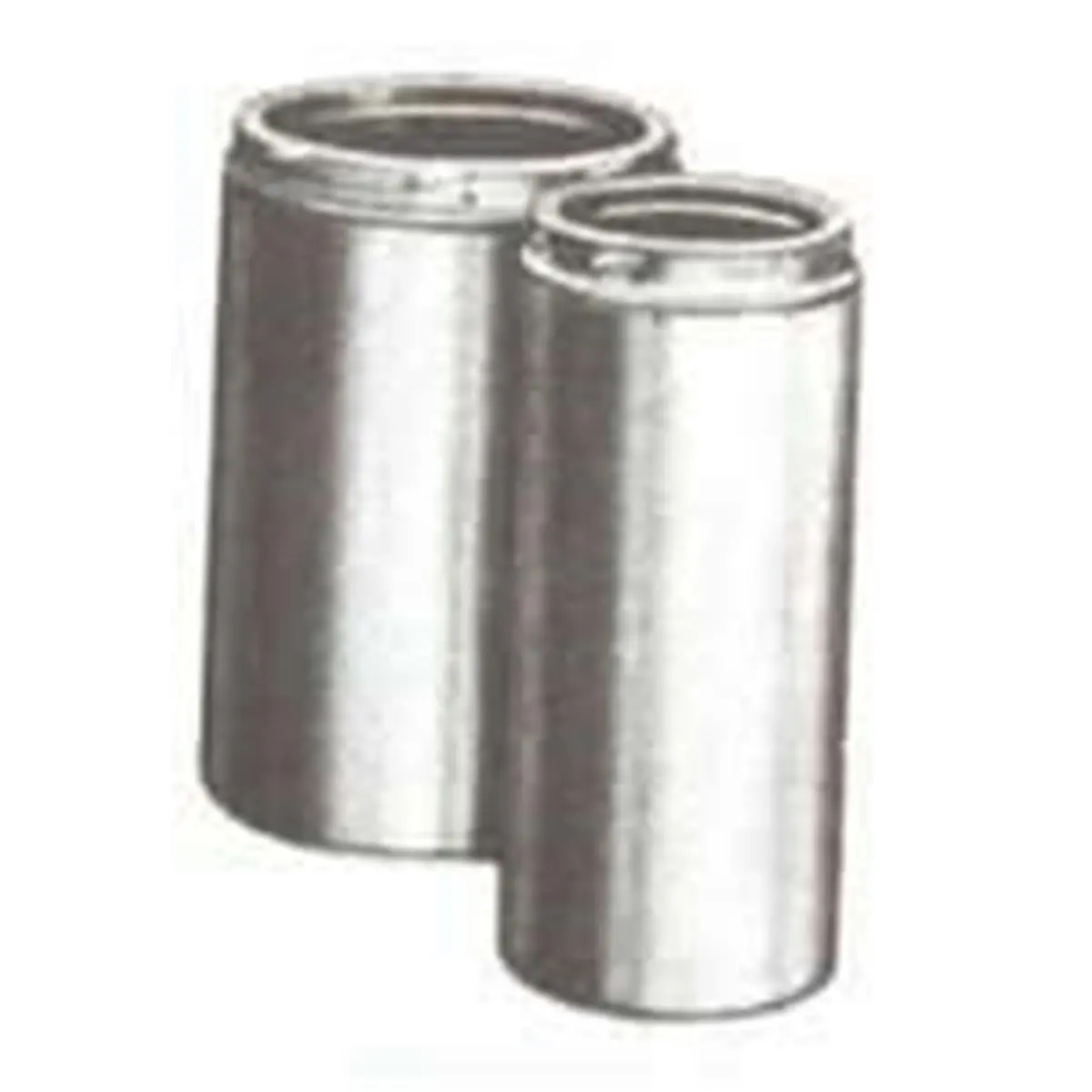 212 MAIN HT Type Stainless Steel Heat-Resistant Insulated Wall Chimney Pipe, 6x24 In., 1 In. Mineral Wool Insulation, Tested to 2100 Degrees F (Model 206024)