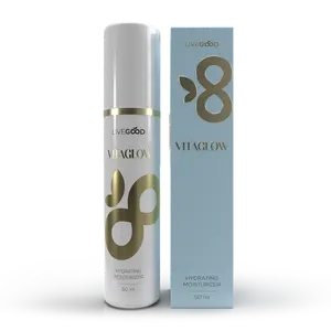 LiveGood VitaGlow Hydrating Moisturizer 50ml - Lightweight Moisture Cream with Ceramides, Sea Algae & Blue Lotus Oil, Calming Deep Hydration for All Skin Types, Single Item for Smooth, Supple, Radiant Skin