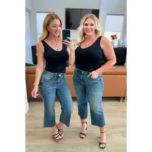 Hayes High Rise Wide Leg Crop Jeans