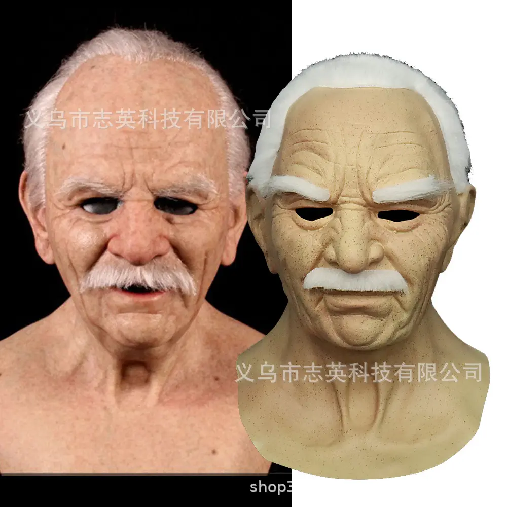White haired elderly (hair style) mask