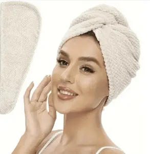 [Ship from USA] Absorbent Microfiber Hair Towel Wrap,Twist Hair Turban Drying Cap Hair Wrap,for Drying Curly,Long & Thick Hair