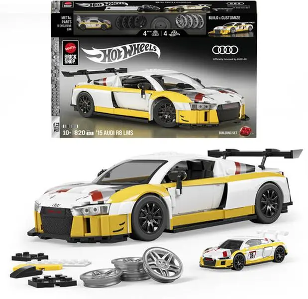 Mattel Brick Shop Mattel Brick Shop Hot Wheels ‘15 Audi R8 Lms Building Toy Kit  [COLLECTIBLES] Brick
