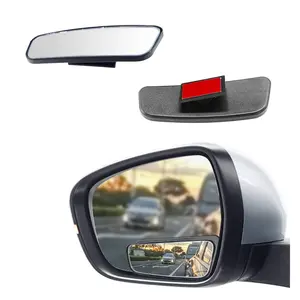 2pcs Rectangle Blind Spot Mirror For Car  Adjustable Wide Angle With Frame Universal Side Rear View Stick-on Design Hd Glass Convex Cars Suvs (framed)