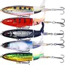5PCS Topwater Popper Lures Propeller Hard Crankbait Wobbler Rotating Tail Artificial Bait Fishing Tackle