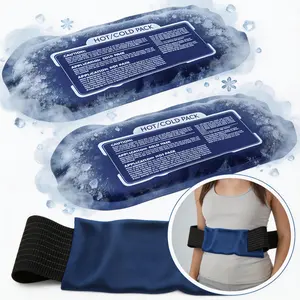 Reusable Ice Packs 3 Piece Set, Reusable Gel Cold Packs, Adjustable & Flexible for Knees Back Shoulders Arms and Legs, Cooling Pads