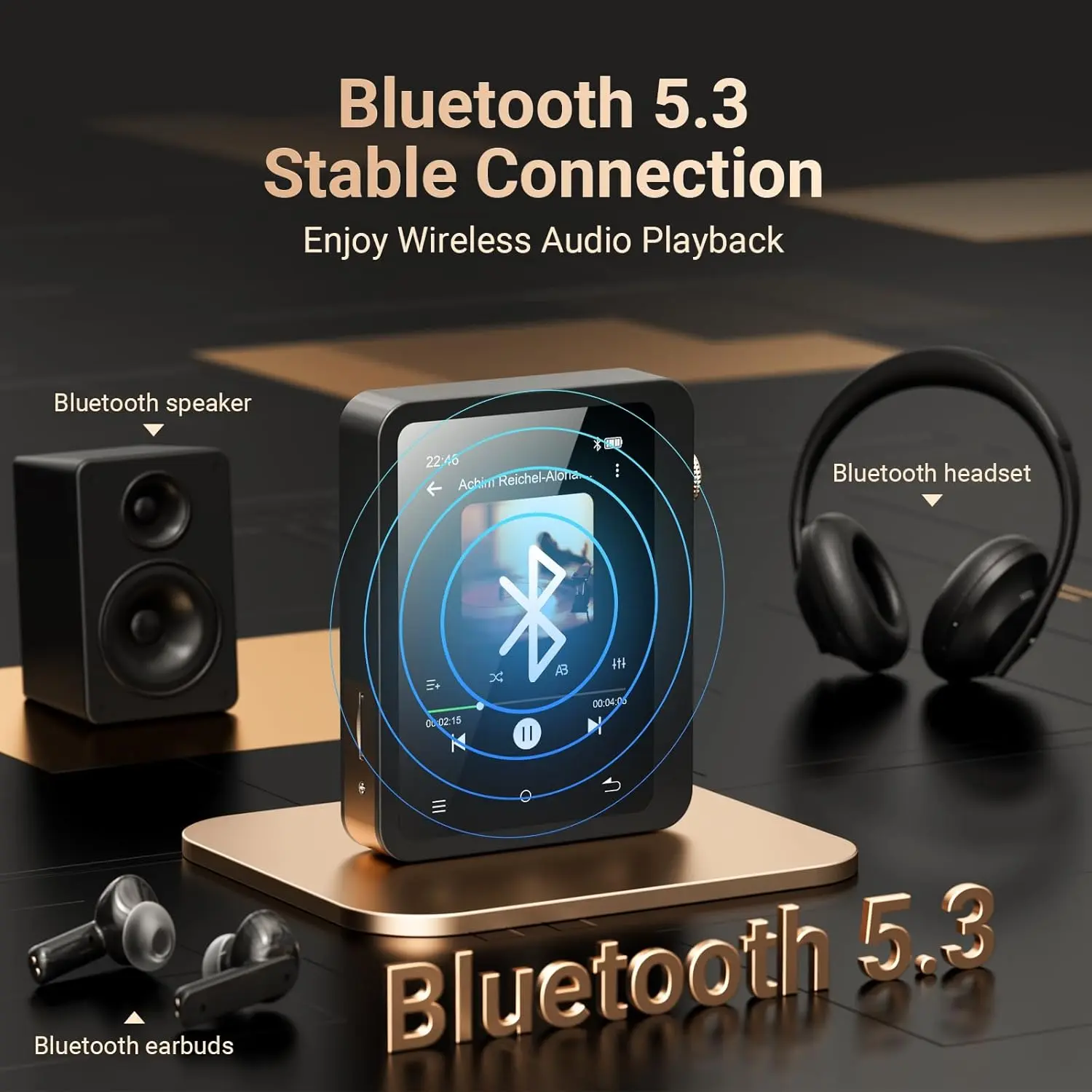 128GB HiFi MP3 Player with Bluetooth5.3 - MECHEN M33 High Res DSD