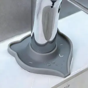1pcs Compact Silicone Kitchen Sink Faucet Splash Proof Mat, Tap Water Diversion Splash Guard Drain Pad