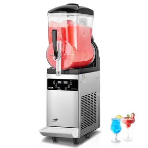 fathersdaygift VEVOR Commercial Slushy Machine, 12L Single Tank Frozen Drink Machine, 48 Cups Stainless Steel Margarita Smoothie Frozen Drink Maker, Slushie Maker for Home Party Restaurants Cafe Bars