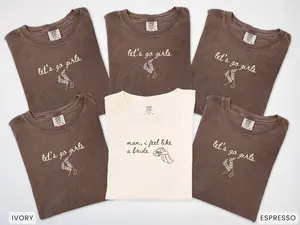 Custom Western Bachelorette Let's Go Girls Comfort Colors T-Shirt, Matching Wedding Shirt, Custom Bridesmaid, Wedding Party Bachelorette Shirt, Trendy Bride Shirt, Full Size, Full Color