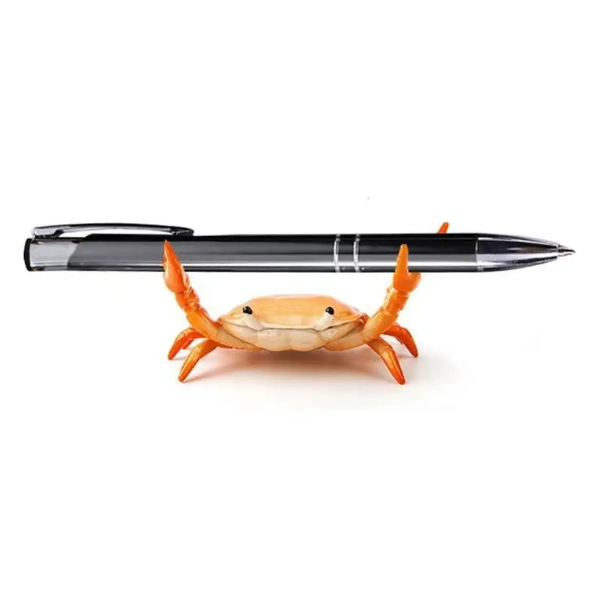Realistic Crab Shaped Pen Holder,1 Count Creative Cute Desktop Pen Stand, Decorative Desk Ornament for Office and Home, Desk Accessories, Summer Gifts, Office Stationery Supplies, Room Decor,Fall Decor, Birthday Gifts, Home Decor, Pencil Holder floating b