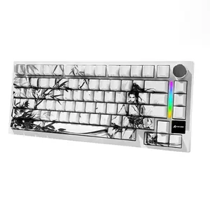 ATTACK SHARK X820Ultra Tri-mode Gasket Mechanical Keyboard 75% Gasket-mounted Bluetooth 5.1/2.4G Wireless & Type-C Wired Mechanical Keyboard Rechargeable Wireless Keyboard
