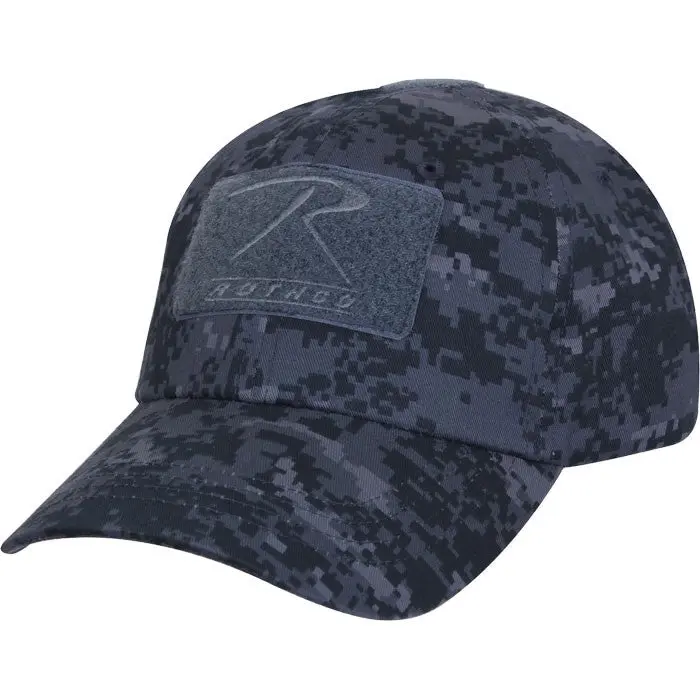 Midnight Digital Camo Tactical Operator Baseball Cap - Adjustable, Unstructured, Field Loops, Ideal for Milsim Play