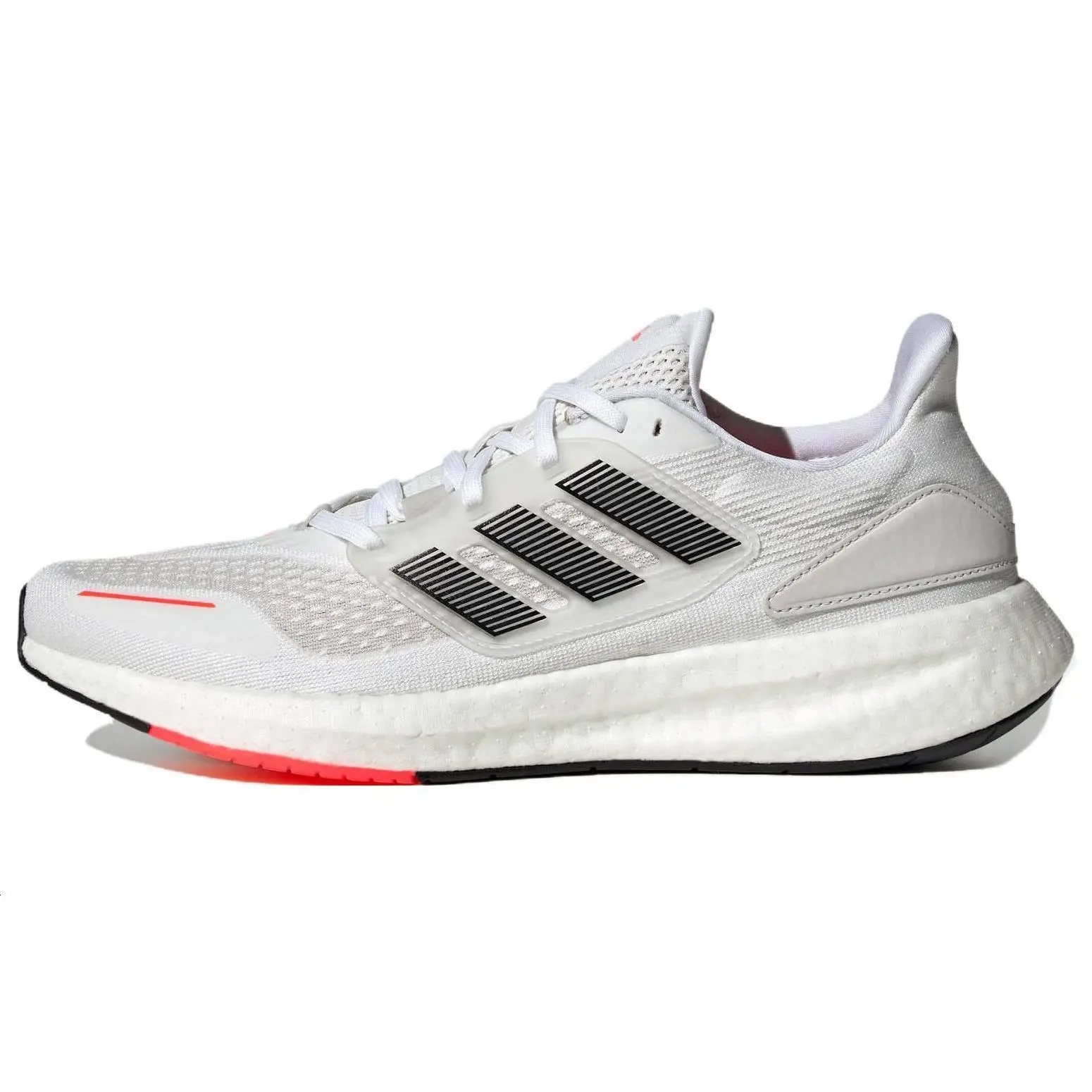 Adidas PureBoost 22 Heat.RDY White Solar Red' Comfort Low Top Sneakers Men's Grey IG0909