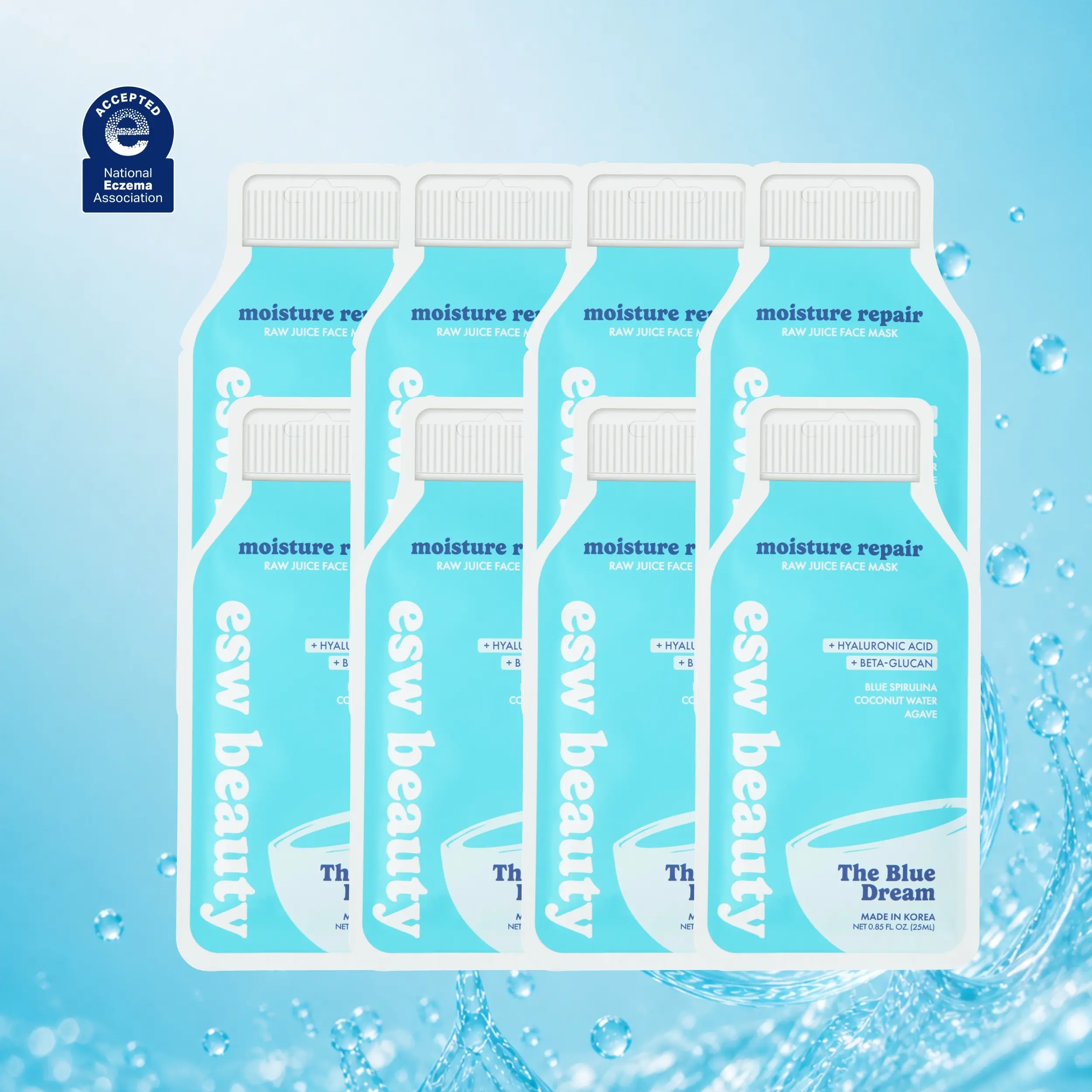 The Blue Dream Moisture Repair Raw Juice Mask (8pcs) Multipack