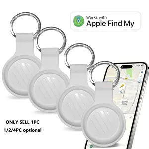 Ultra Lightweight Mini GPS Locator - Smart Tracker, Smart Tracking Tag, With Scratch Resistant Silicone Protective Case, IP68 Waterproof, Equipped With Metal Keychain, Wallet/key/luggage/bag Item Locator for Find M (iOS), Anti Loss Device